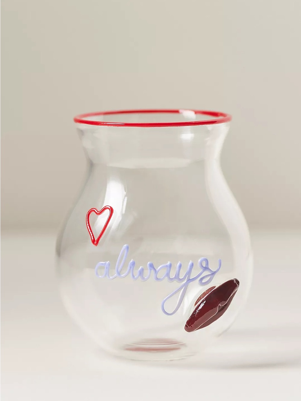 NWT Anthropologie Love Notes Glass Vase Small